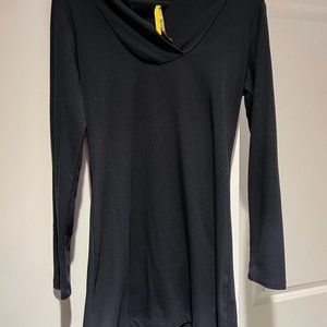 Lole Calm Black Long Sleeve Shawl Collar Tunic Size Medium